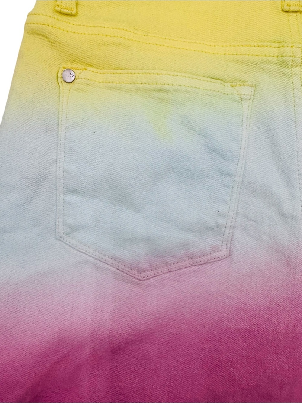 Judy Blue High Rise 11” Pastel Rainbow Dip Dye Shorts Stretch‎ Inseam 4” Size M - Picture 14 of 16